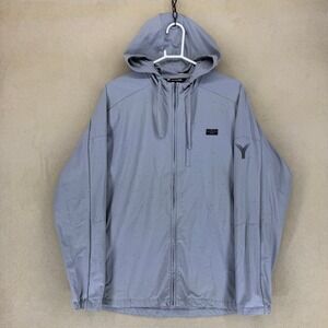 Travis Mathew Annual Leave Mens Gray Zip Up Hooded Jacket XL Lightweight